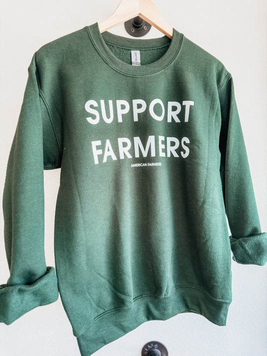 Support Farmers cozy crewneck - Birkland Boutique Deer Park WA