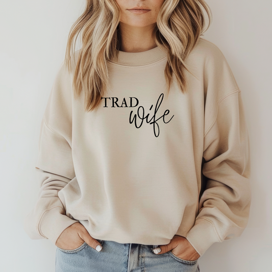 Tradwife Crewneck (sandstone)