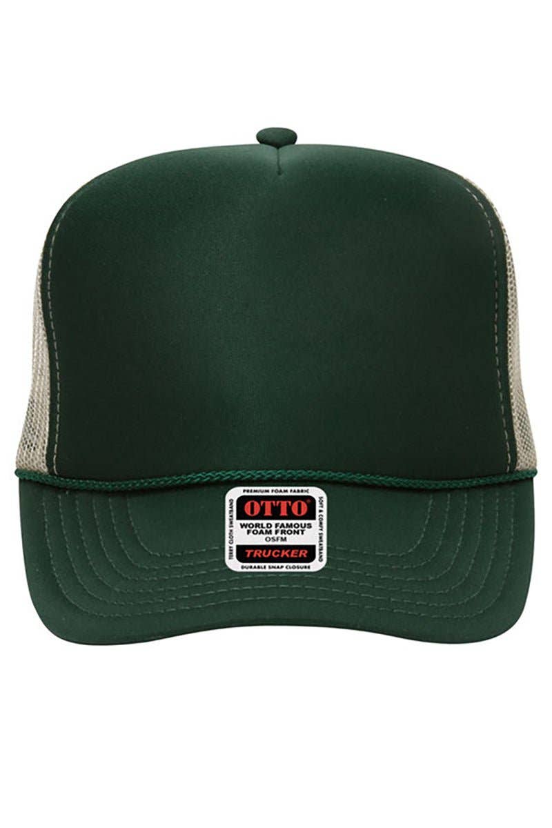 Dark Green and Khaki OTTO Trucker Hat - Birkland Boutique