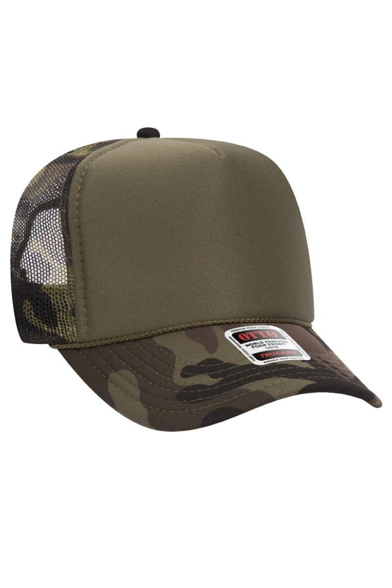 Camo with Olive OTTO Trucker Hat - Birkland Boutique