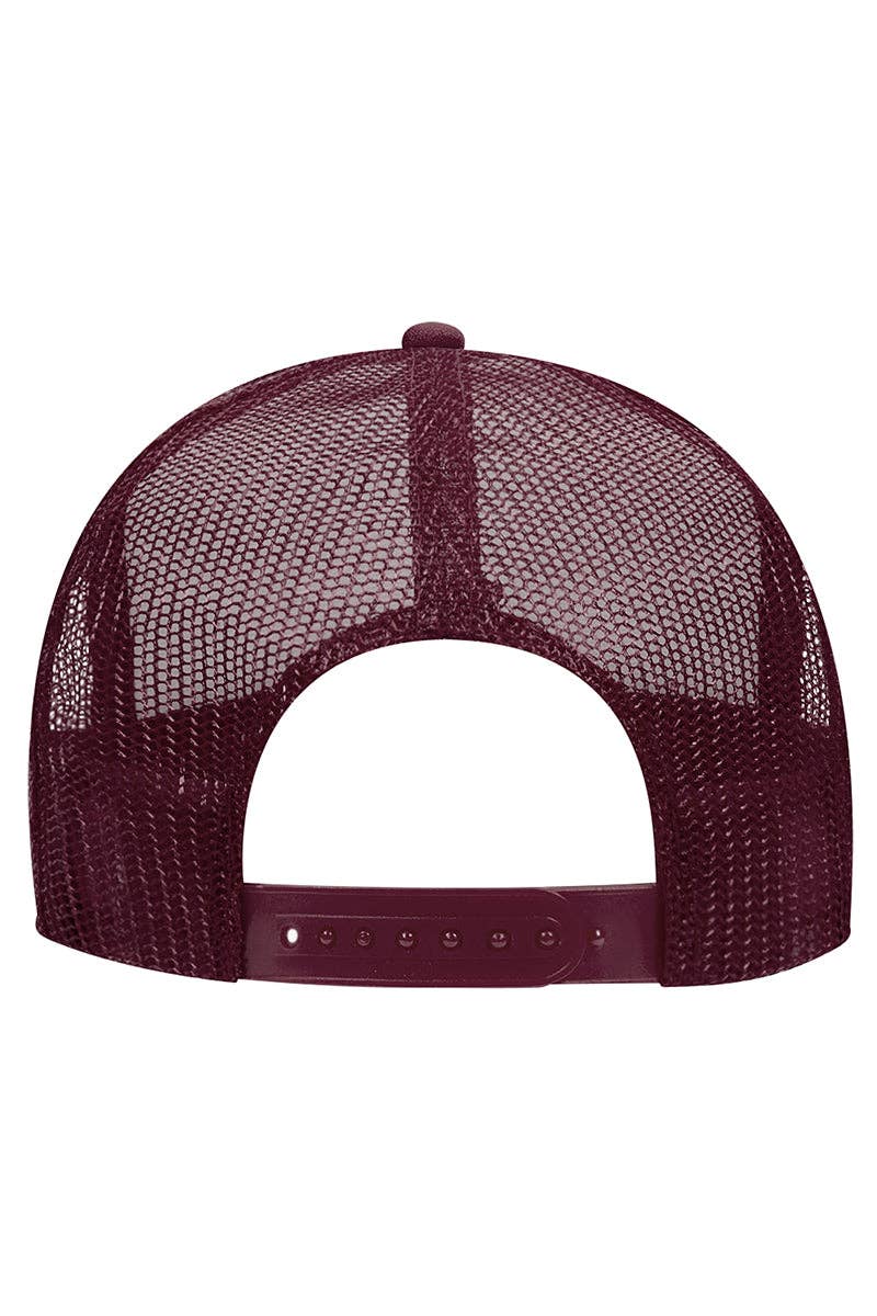 Maroon White Trucker Hat OTTO - Birkland Boutique