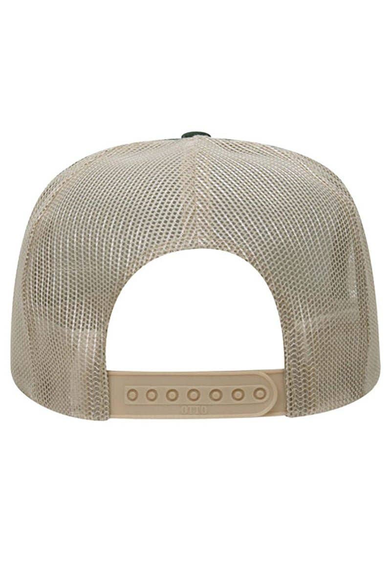 Dark Green and Khaki OTTO Trucker Hat - Birkland Boutique