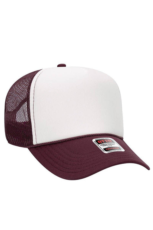 OTTO Maroon with White OTTO Trucker Hat - Birkland Boutique