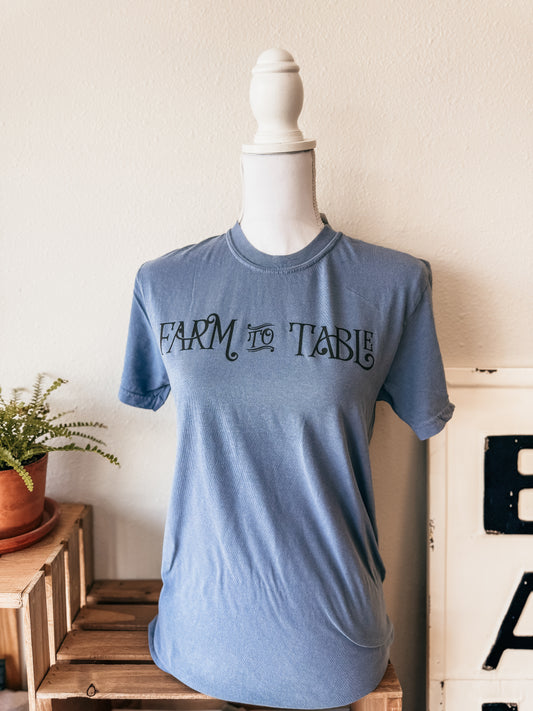 Oversized tshirt with farm to table design – Birkland Boutique Deer Park WA