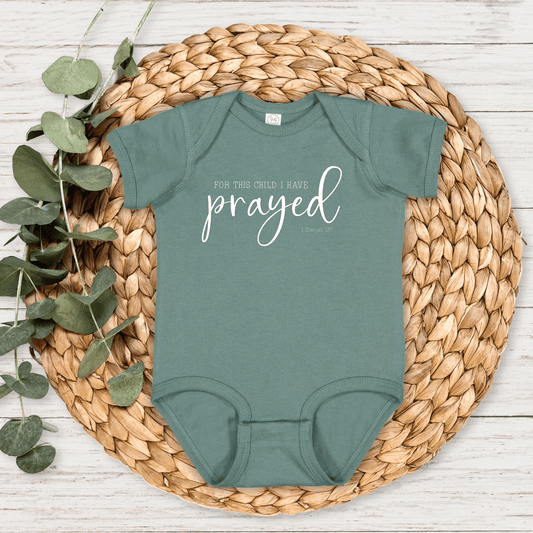 For This Child I Have Prayed Baby Onesie - Birkland Boutique