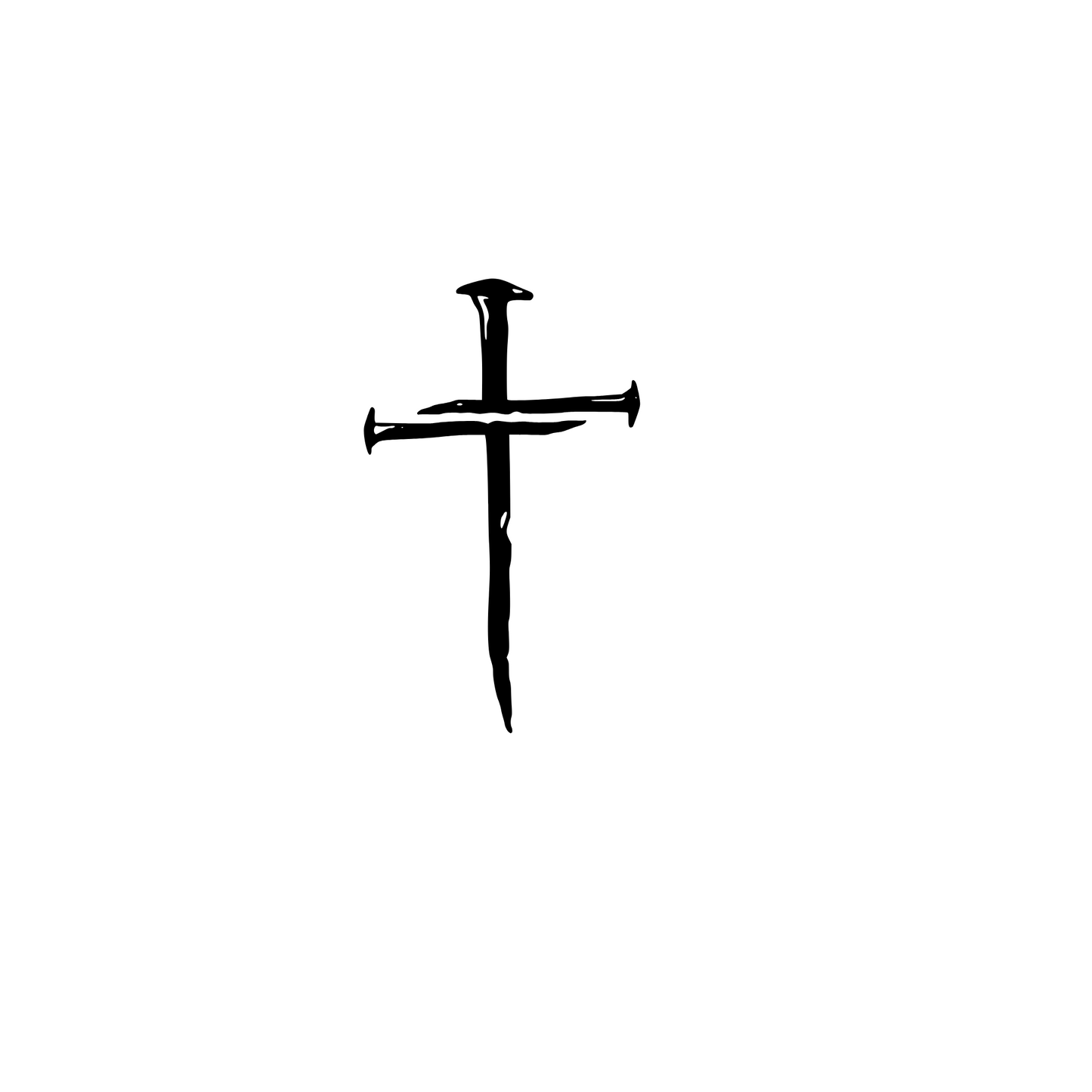 Nail Cross - Transfer Design (Black)