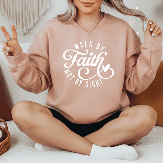 Walk By Faith Cozy Crewneck - Birkland Boutique